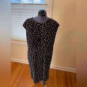Charter Club sz 14 Blue Polka Dot Dress